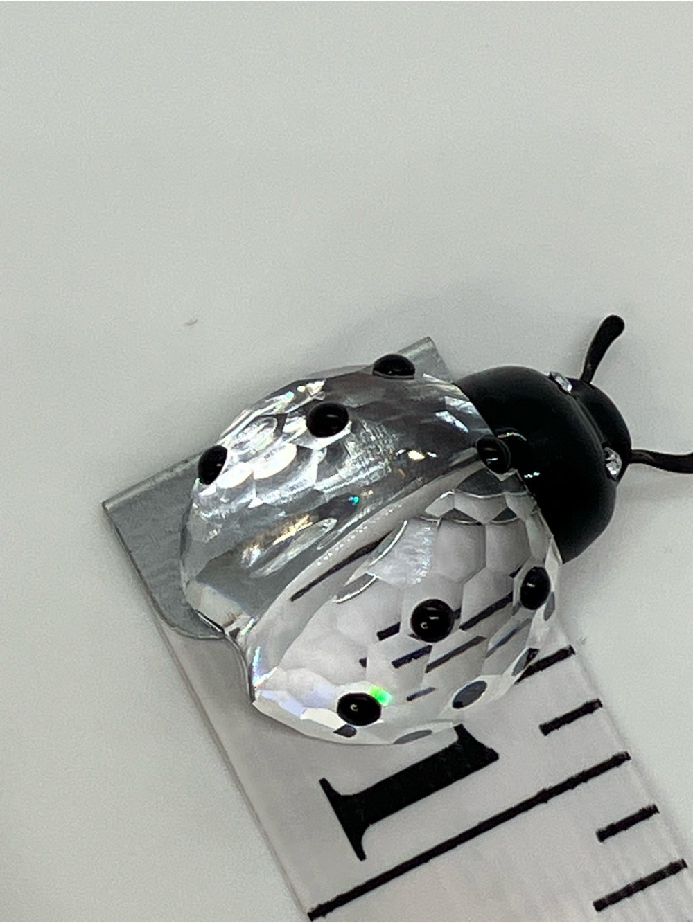 Swarovski Crystal LadyBug Lady Bug Mini 190858 Clear Crystal Black Head & Spots - Picture 10 of 10